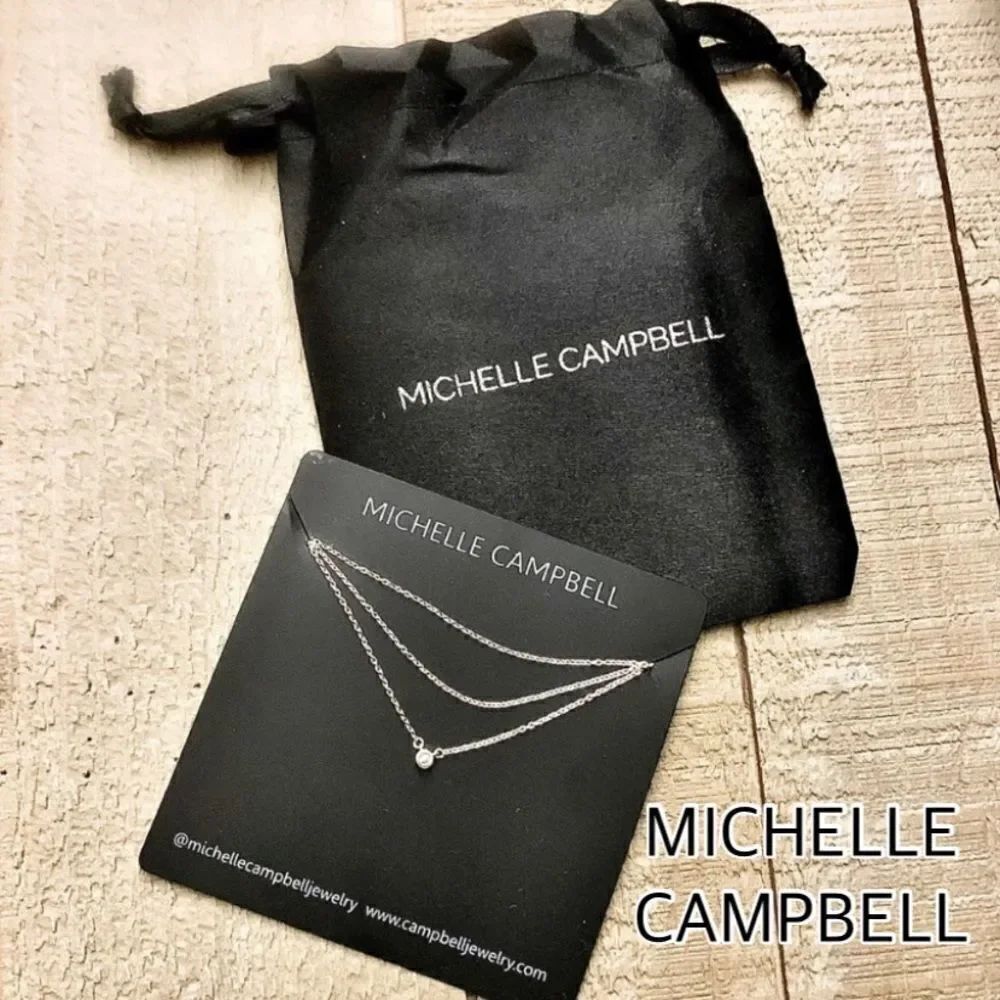 Michelle Campbell Diamond Bezel Necklace